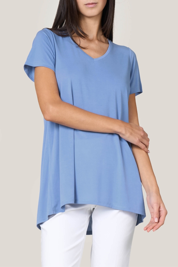 Maglia Scollo a V Manica Corta