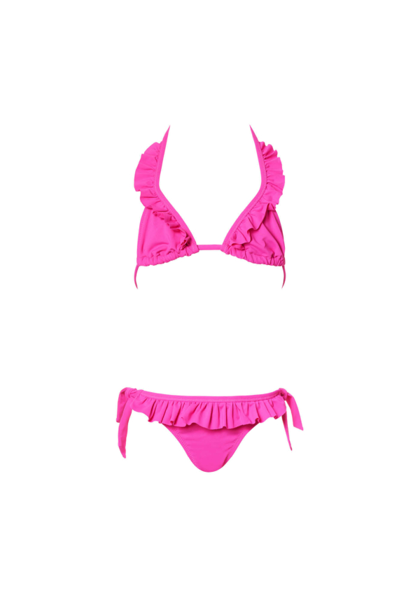 Set Bikini Bimba Triangolo Costume con Ruches